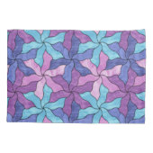 Housse D'oreillers Fleurs Tessellées De Verre Tiré (Dos)