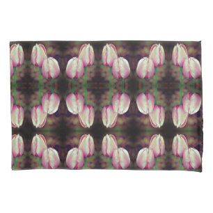 Housse D'oreillers Fleurs Tulipes Roses Avec Motif Raindrops