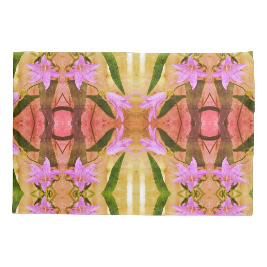 Housse D'oreillers Fleurs violettes délicates Motif d'art Abstrait (Dos)