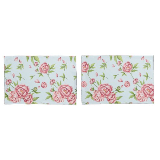 Housse D'oreillers Floral (devant-Set)