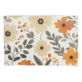 Housse D'oreillers Floral Boho Motif tons chauds (devant-gauche)