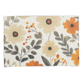 Housse D'oreillers Floral Boho Motif tons chauds (devant-Droit)