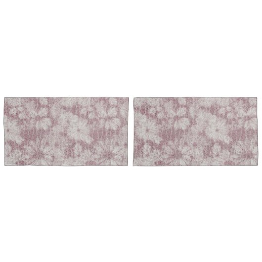 Housse D'oreillers Floral Daisy Velvety Dusty Rose (devant-Set)