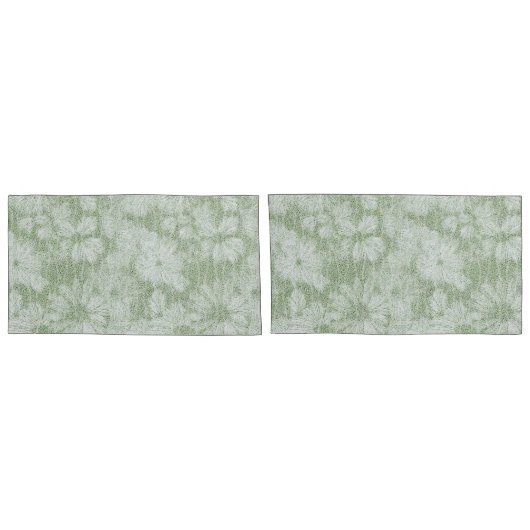 Housse D'oreillers Floral Daisy Velvety LIme Green (Dos-Set)