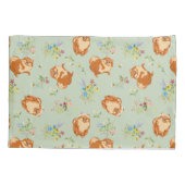 Housse D'oreillers Floral de Chien de Poméranie (Dos)