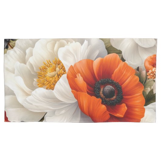 Housse D'oreillers Floral King Pair (devant-gauche)