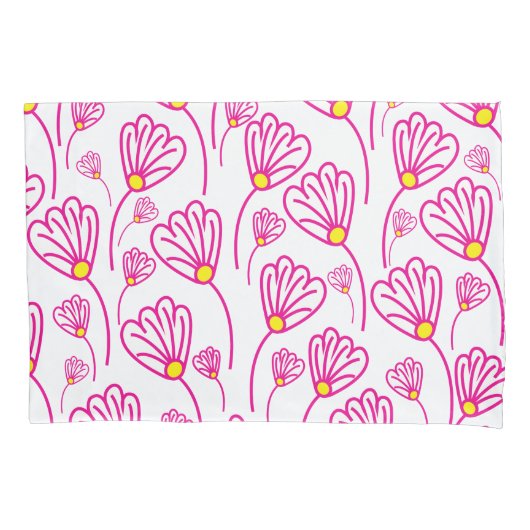 Housse D'oreillers Floral rose (devant)