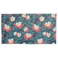 Floral rouge et blanc