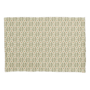 Housse D'oreillers Flore décorative en blanc et beige