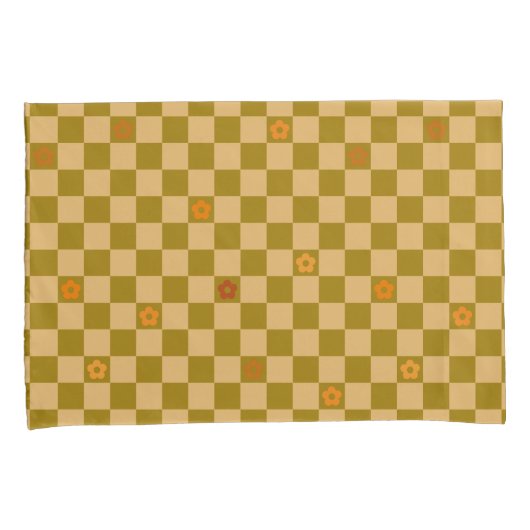 Housse D'oreillers Flowe Checkered Pattern - No. 02 (devant-Droit)