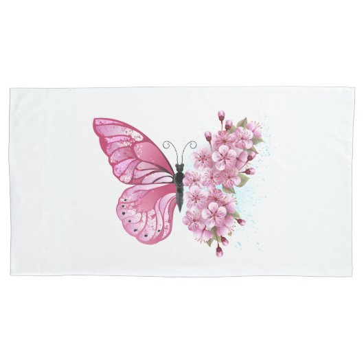Housse D'oreillers Flower Butterfly (devant-gauche)
