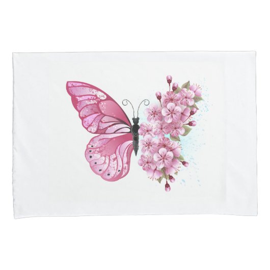 Housse D'oreillers Flower Butterfly (devant-Droit)