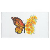 Housse D'oreillers Flower Butterfly with Yellow California Poppy (devant-gauche)