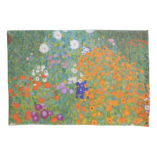 Housse D'oreillers Flower Garden by Gustav Klimt