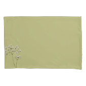Housse D'oreillers Flower paradis vert paire coques (devant-gauche)