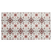 Housse D'oreillers Folk Diamond Cross Stitch Seamless Pattern (devant-Droit)