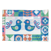 Housse D'oreillers Folklore Floral Card : Design scandinave. (Dos)