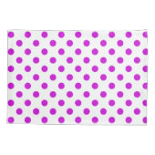 Housse D'oreillers Fond blanc pois violets (Dos)