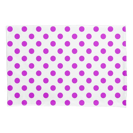 Housse D'oreillers Fond blanc pois violets (devant)