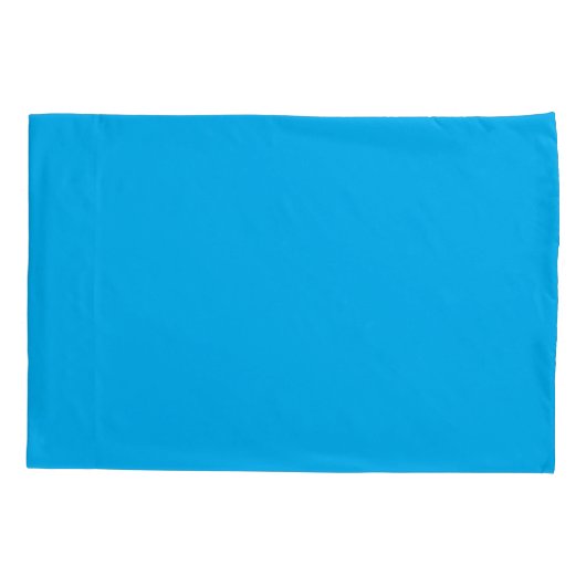 Housse D'oreillers Fond uni bleu cyan (Dos)