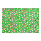 Housse D'oreillers Footballs, Chemises à rayures orange & Fans (Dos)