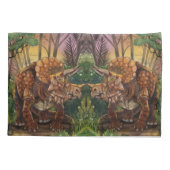 Housse D'oreillers Forêt des Tricératops Customisez votre nom (Dos)