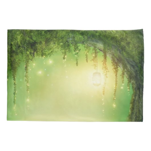 Housse D'oreillers Forêt Dreamy Enchantée & Lumières Rustique Personn (Dos)