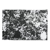 Housse D'oreillers Formation de glace Abstraite noire et blanche (Dos)