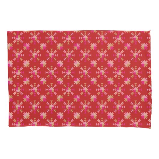 Housse D'oreillers Formes géométriques modernes Motif en rouge vif (devant-gauche)