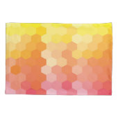 Housse D'oreillers Formes Hexagones géométriques jaune rose (Dos)