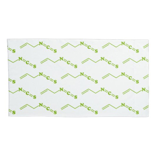 Housse D'oreillers Formule moléculaire de l'isothiocyanate de Wasabi (Dos-Droit)