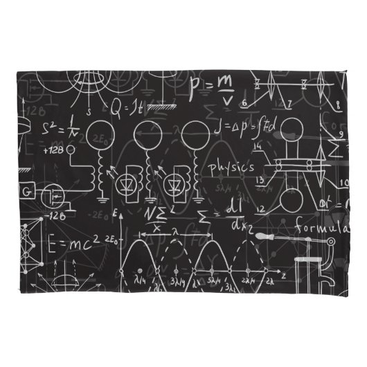 Housse D'oreillers Formules scientifiques : Patte de calcul du tablea (devant)