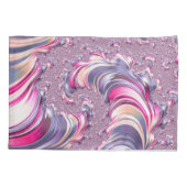 Housse D'oreillers Fractale en spirale rose violet abstrait (Dos)