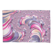 Housse D'oreillers Fractale en spirale rose violet abstrait (devant)