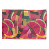 Housse D'oreillers Fraîcheur de pastèque Résumé Shams de conception (Dos-gauche)