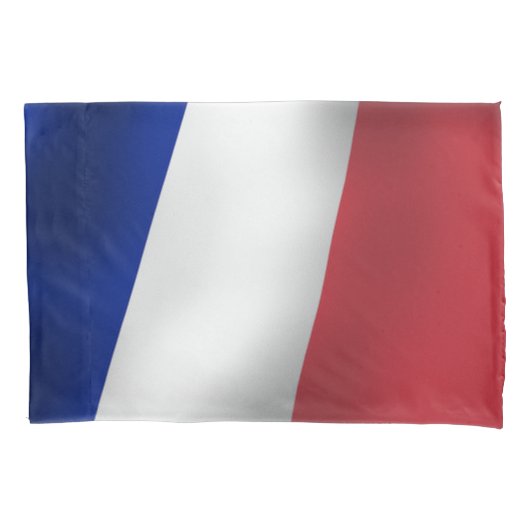 HOUSSE D'OREILLERS FRANÇAIS TRICOLOR DRAPEAU BLEU BLANC ROUGE (devant)