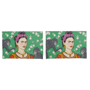 Housse D'oreillers Frida Kahlo Monkey Graphic
