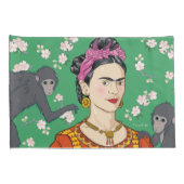 Housse D'oreillers Frida Kahlo Monkey Graphic (Dos-Droit)