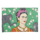 Housse D'oreillers Frida Kahlo Monkey Graphic (devant-Droit)