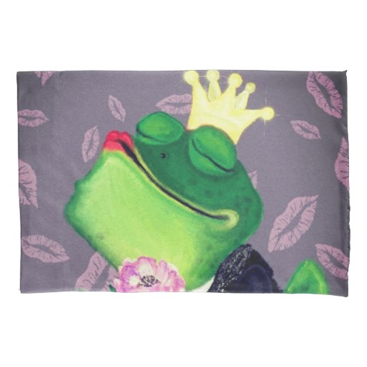 Housse D'oreillers Frog Prince Coussin Coque Kiss - Drôle (devant)