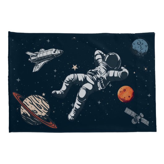 Housse D'oreillers froid astronaute dans l'espace (Dos-Droit)