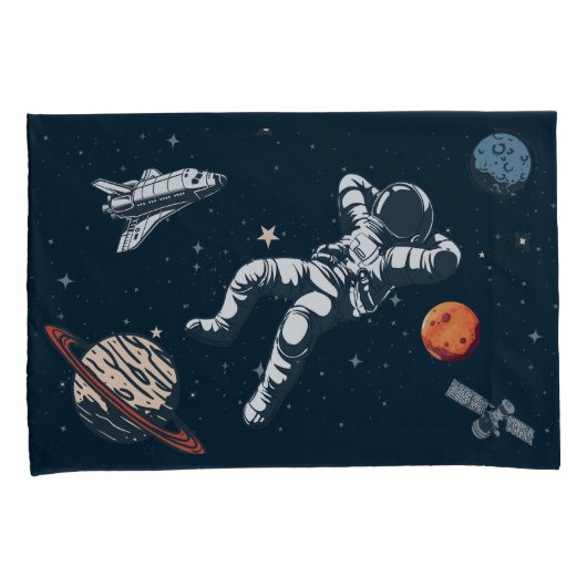 Housse D'oreillers froid astronaute dans l'espace (devant-Droit)