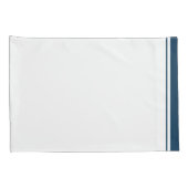 Housse D'oreillers Frontière bleue classique décorée d'un monogramme (Dos-Droit)