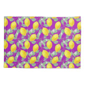 HOUSSE D'OREILLERS FRUITS DE LÉMON EN ARRIÈRE - PLAN PURPLE (Dos)