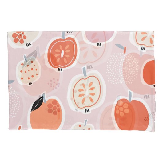 Housse D'oreillers Fruits de pomme, abstrait, motif d'été (devant)