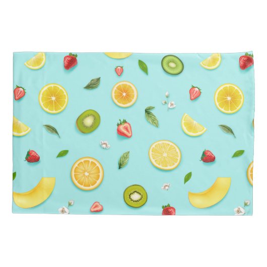 Housse D'oreillers Fruits mixtes (Dos-gauche)