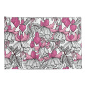 Housse D'oreillers Fuchsia en blanc et rose (Dos-Droit)