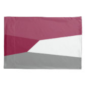 Housse D'oreillers Fuchsia gris rose et blanc (Dos)
