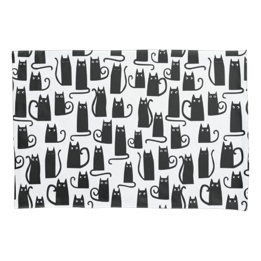 Housse D'oreillers Fun Chat Noir (devant-gauche)
