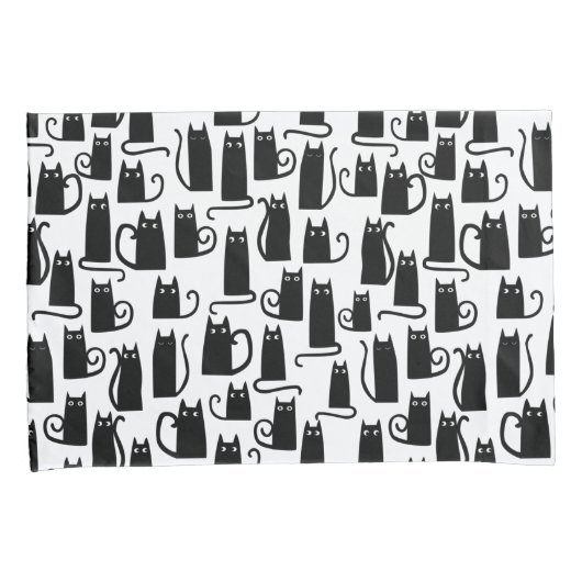 Housse D'oreillers Fun Chat Noir (devant-Droit)